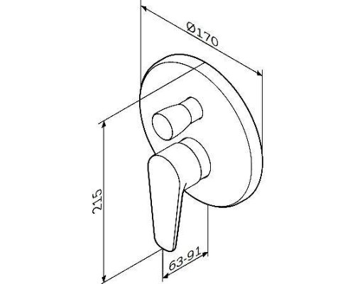 Смеситель для душа AM.PM Inspire F5085000 цвет Хром