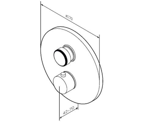 Смеситель для душа AM.PM Inspire 2.0 F50A75700 с термостатом Хром