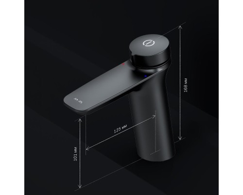 Смеситель для раковины AM.PM Inspire V2.0 TouchReel F50A02522 Черный матовый