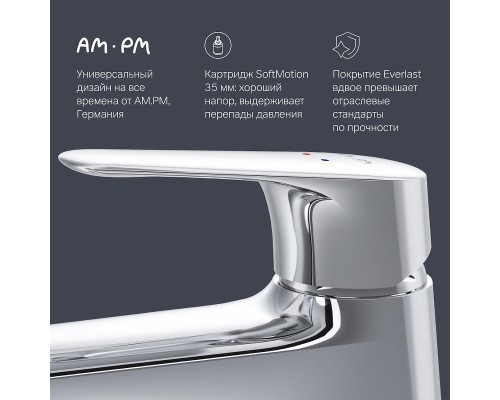 Смеситель для раковины AM.PM Joy F85E02100 Хром