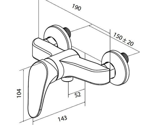 Смеситель для душа AM.PM Joy F8520000 цвет Хром