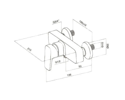 Смеситель для душа AM.PM Jump F7220000 Хром