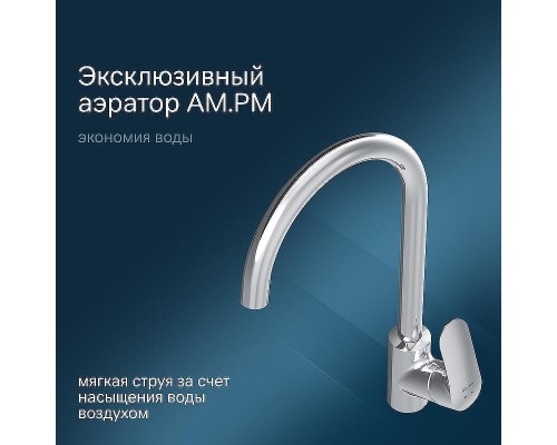 Смеситель для кухни AM.PM Like F8007100 Хром