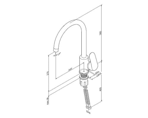 Смеситель для кухни AM.PM Like F8007100 Хром