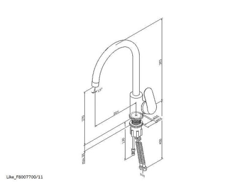 Смеситель для кухни AM.PM Like F8007722 Черный матовый