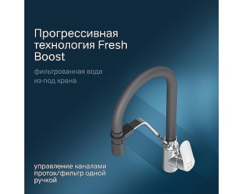 Смеситель для кухни AM.PM Like F8007802 Хром Черный