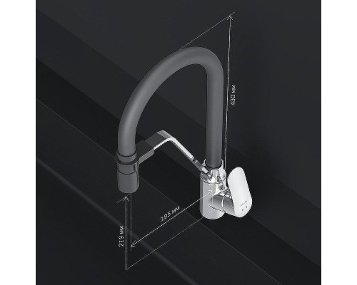 Смеситель для кухни AM.PM Like F8007802 Хром Черный