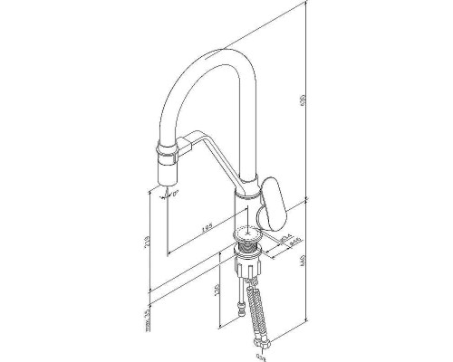 Смеситель для кухни AM.PM Like F8007802 Хром Черный