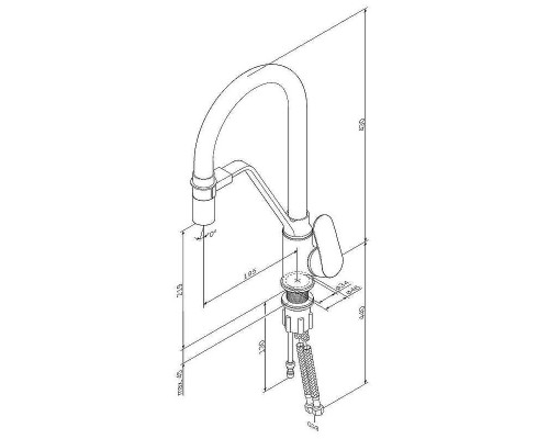 Смеситель для кухни AM.PM Like F8007826 Черный матовый Бежевый