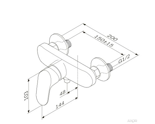 Смеситель для душа AM.PM Like F8020016 Хром