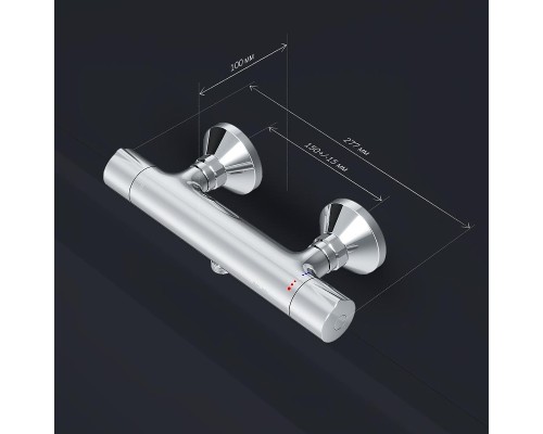 Смеситель для душа AM.PM Like F8040000 с термостатом Хром