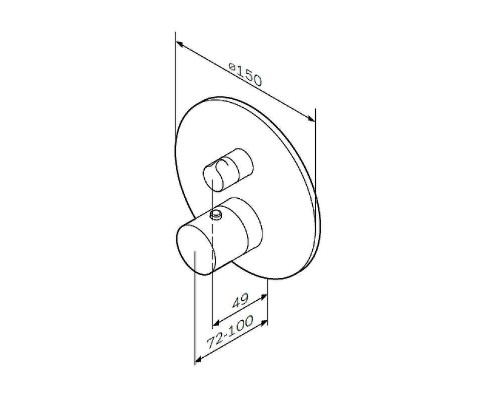 Смеситель для душа AM.PM Like F8075600 с термостатом Хром