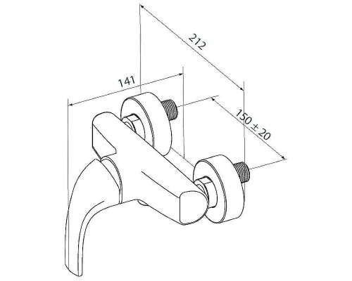 Смеситель для душа AM.PM Pride F7P20000 Хром