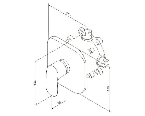 Смеситель для душа AM.PM Sensation F3075000 хром