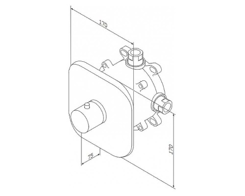Смеситель для душа AM.PM Sensation F3075500 с термостатом хром