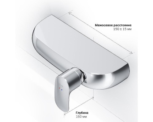 Смеситель для душа AM.PM Sensation F3020000 хром