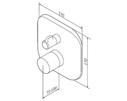 Смеситель для душа AM.PM Sensation F3075600 с термостатом Хром