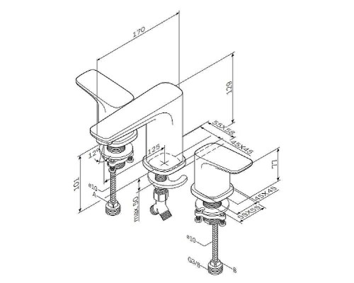 Смеситель для раковины AM.PM Spirit F7008000 Хром