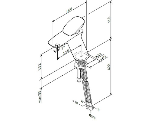 Смеситель для раковины AM.PM Spirit V2.0 F70A02100 Хром