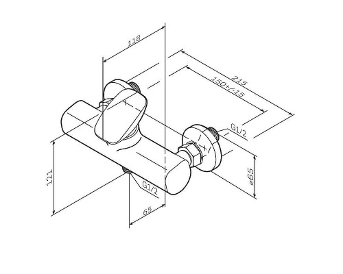 Смеситель для душа AM.PM Spirit V2.0 F70A20000 Хром