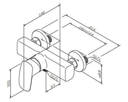 Смеситель для душа AM.PM Spirit V2.1 F71A20000 Хром