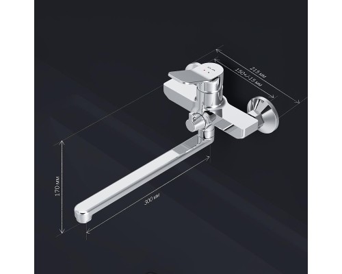 Смеситель для ванны AM.PM X-Joy F85A90000 универсальный Хром