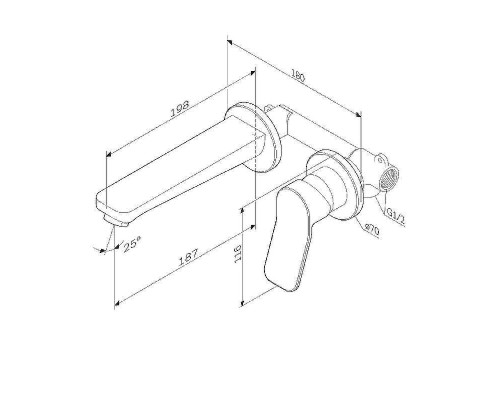 Смеситель для раковины AM.PM X-Joy F85A72622 Черный матовый