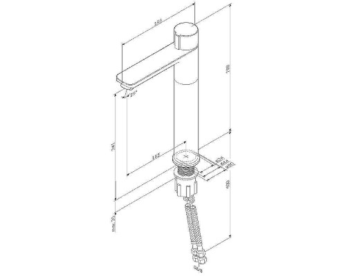 Смеситель для раковины AM.PM X-Joy F85A92522 Черный матовый