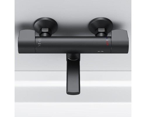 Смеситель для ванны AM.PM X-Joy F85A50022 с термостатом Черный матовый