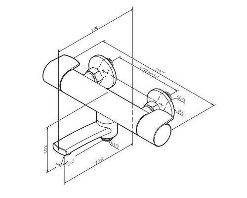 Смеситель для ванны AM.PM X-Joy F85A50022 с термостатом Черный матовый