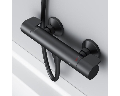 Смеситель для душа AM.PM X-Joy F85A40022 с термостатом Черный матовый