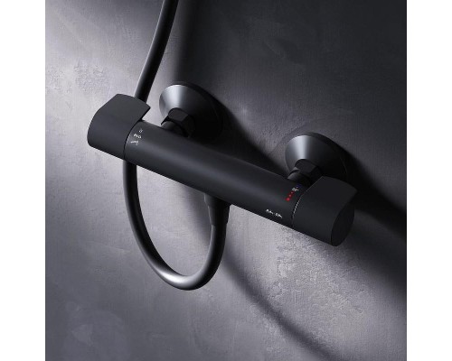 Смеситель для душа AM.PM X-Joy F85A40022 с термостатом Черный матовый