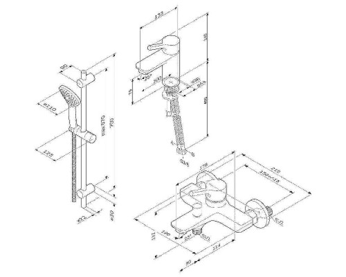 Комплект смесителей AM.PM X-Joy S F40985B00 Хром