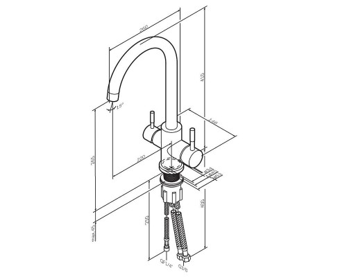 Смеситель для кухни AM.PM X-Joy S F85B07700 Хром