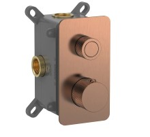 Смеситель для душа AQUAme AQM8810BC с термостатом цвет Шлифованная медь