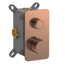 Смеситель для душа AQUAme AQM8810BC с термостатом цвет Шлифованная медь