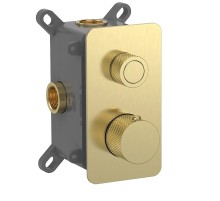 Смеситель для душа AQUAme AQM8810BG с термостатом цвет Шлифованное золото