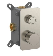 Смеситель для душа AQUAme AQM8810BN с термостатом цвет Шлифованный никель