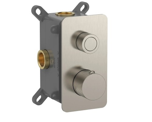 Смеситель для душа AQUAme AQM8810BN с термостатом цвет Шлифованный никель