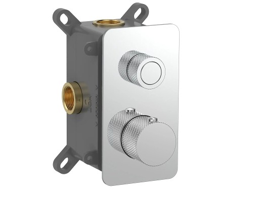 Смеситель для душа AQUAme AQM8810CR с термостатом цвет Полированный хром