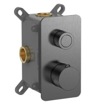 Смеситель для душа AQUAme AQM8810GM с термостатом цвет Шлифованный металл