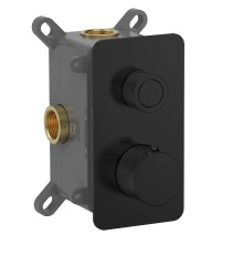 Смеситель для душа AQUAme AQM8810MB с термостатом цвет Матовый черный