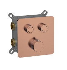 Смеситель для душа AQUAme AQM8811BC с термостатом цвет Шлифованная медь