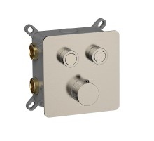 Смеситель для душа AQUAme AQM8811BN с термостатом цвет Шлифованный никель