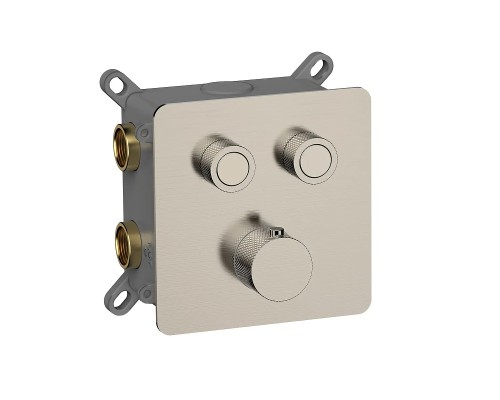 Смеситель для душа AQUAme AQM8811BN с термостатом цвет Шлифованный никель