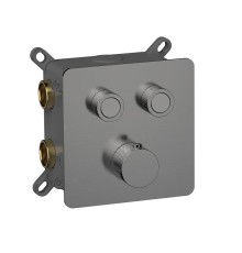 Смеситель для душа AQUAme AQM8811GM с термостатом цвет Шлифованный металл