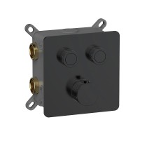 Смеситель для душа AQUAme AQM8811MB с термостатом цвет Матовый черный