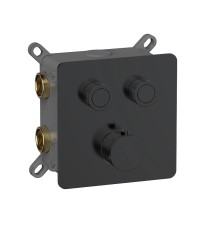 Смеситель для душа AQUAme AQM8811MB с термостатом цвет Матовый черный