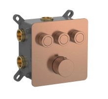 Смеситель для душа AQUAme AQM8812BC с термостатом цвет Шлифованная медь