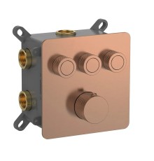 Смеситель для душа AQUAme AQM8812BC с термостатом цвет Шлифованная медь